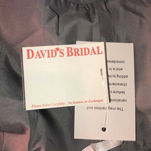 David's Bridal Grey Dress. NWT. 0 - Picture 7 of 8